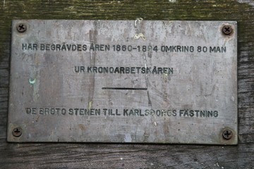 Inskrift, Bockakyrkogården. Foto: Bernd Beckmann