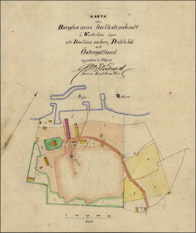 Karte von Borghamn, 1869