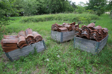 Dachpfannen der Bäckerei. Foto: Bernd Beckmann