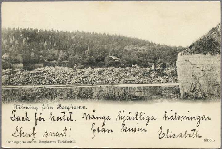 Ombergspensionatet, Borghamns turisthotell (ca. 1900)