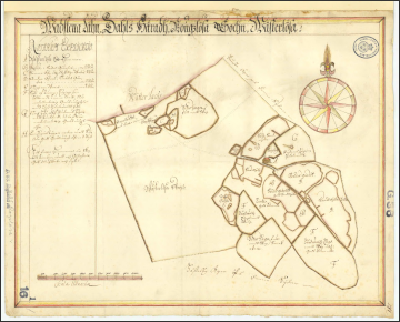 Map of Wästerlösa, 1636