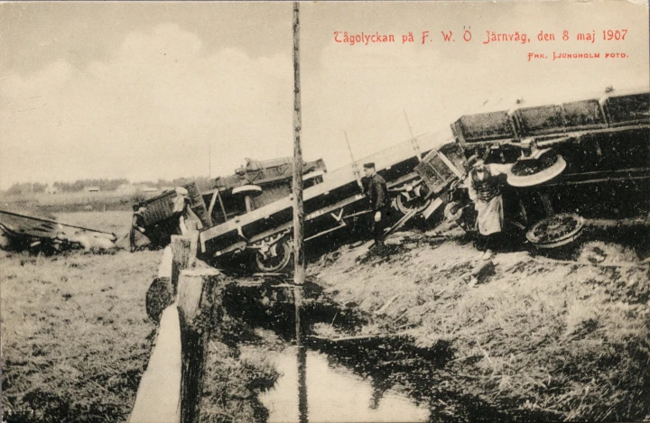 En hälsning från Borghamn: Tågolycka på F.W.Ö. Järnväg den 8 maj 1907