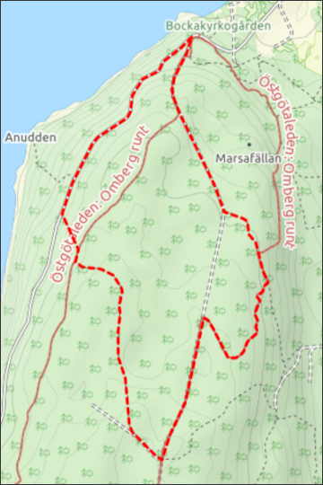 Ecopark Omberg's MTB trails: bike trail north