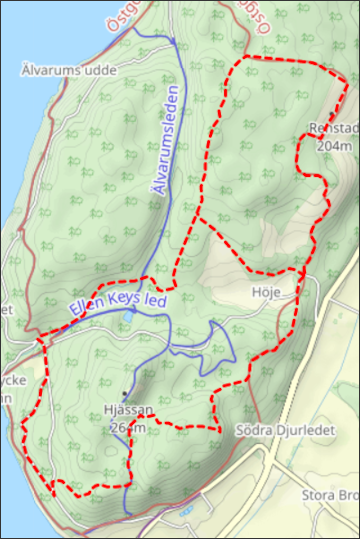 Ecopark Omberg's MTB trails: bike trail south