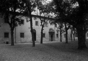 Gräsgården under hospitalstiden. Foto: Förening Gamla Vadstena