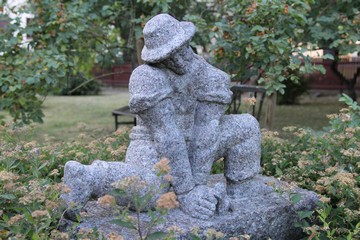 Kräutergarten. Statue des Johan Peterson. Foto: Bernd Beckmann