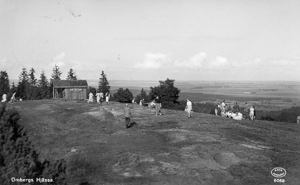 Ein Gruß vom Omberg. Ombergs Hjässa, vor 1950, aus dem Archiv des Östergötlands Museum