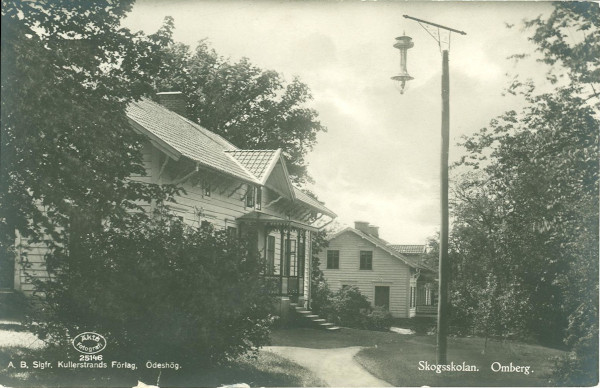 A greeting from Omberg: Ombergs forestry school, (from Ödeshögs hembygdsbok)