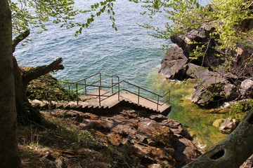 Treppe am Hafen von Stocklycke. Foto: Bernd Beckmann