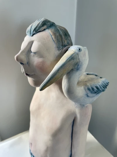 Galleri Vita Rum: Jenny Söderlund - Berättelser i färg och lera, Måleri & skulptur (8/3-12/4)