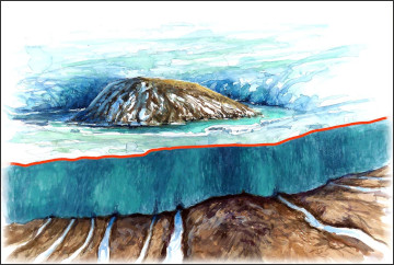 Omberg och istiden - Illustration: Gebbe Björkman