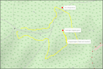 Map - Forest loop, Trees and bushes